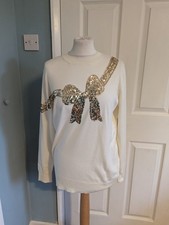 Sosandar Sequin Bow Knit