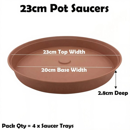 23cm plant pot saucer drip - 23cm,