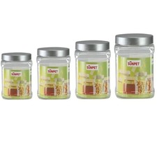 Square Plastic Jars Storage
