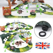 185Pcs Dinosaur Race Track Car