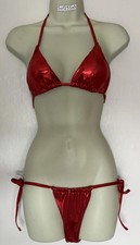 Halterneck Tie Shiny Red