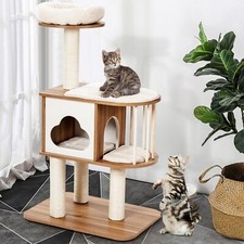Wooden Cat Tower 4-Tier Cat