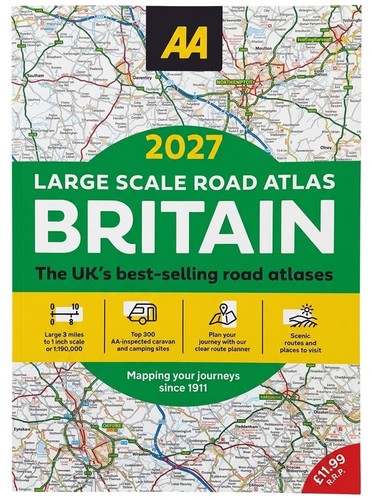 Large scale road atlas - aa,