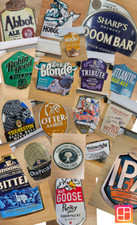 VARIOUS USED METAL PUMP CLIPS / BADGES - BITTER ALE BEER LAGER PUB HOME BAR