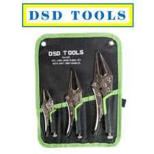DSD TOOLS 3pc Long Nose Locking Plier Pliers Set 5-10" Mole Grips Clamps  DS1269