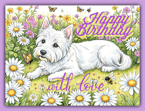 Happy birthday westie - , terrier