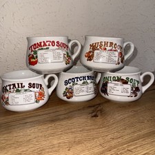Set Of 5 Vintage Recipe Soup