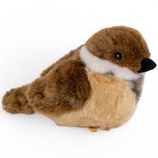 Sparrow, bird approx. 17 cm, stuffed animal, plush toy