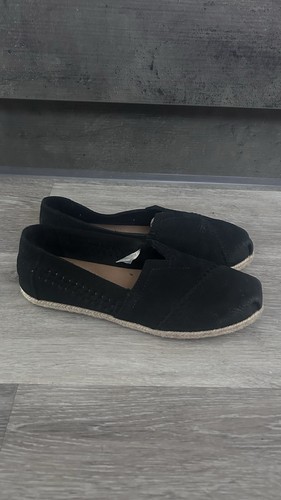 Toms black leather - leather, alpargata