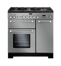 Rangemaster KCH90DFFSS/C Kitchener 90 Dual Fuel Range Cooker in Silver 41880