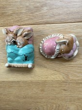 Vintage 1960’s Collectible Pendelfin Stoneware Rabbits