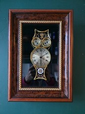 vintage framed owl wall clock