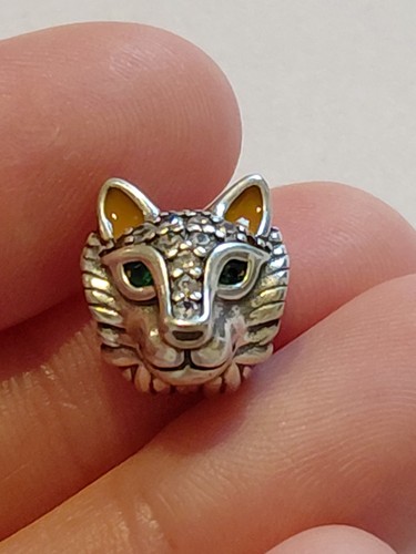 Sterling silver fox head charm - sterling,