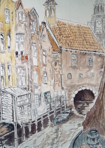 Original watercolour a - watercolour,, 'a