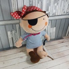 Pirate Plush Laura Ashley Kids Bedroom boy soft Cuddly toy Doll Peg Leg
