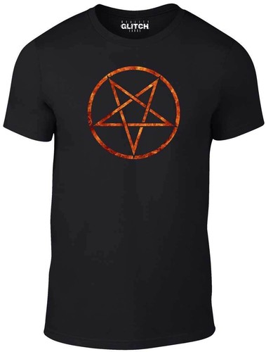 Flaming pentagram shirt - flaming, t-shirt