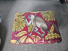 NEW/Handmade Footstool - designer tropical jungle fabric & gold metal legs