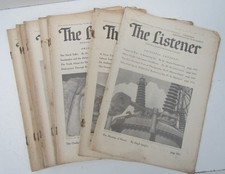 9 x The Listener Newspapers - Published by the BBC - Pre WW2 1934