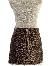 Zara Leopard Print Denim Mini