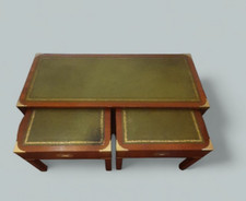 Mahogany & leather top