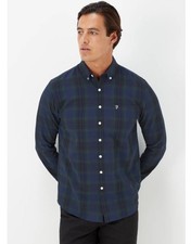 FARAH Men's Navy Check
