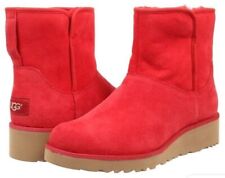 UGG® AUSTRALIA KRISTIN RED SUEDE WEDGE ANKLE BOOTS UK 5.5 EUR 38 USA 7 RRP £175
