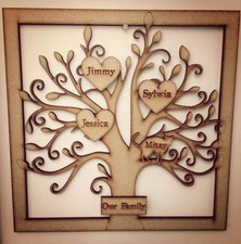 Personalised wooden family