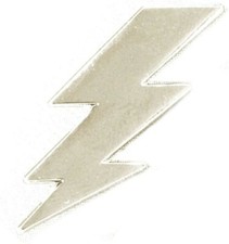 Silver Lightning Bolt Metal
