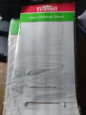 Vintage Merry Christmas Stencil for Painting Xmas Stencils - Large 8cm Height 