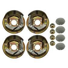 4 of 200x50mm Knott Style BOLT ON Backplates Caps & Nuts to Suit Ifor Williams