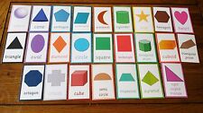  MATCH & SORT -2D Shapes + 3D Shapes - Laminated - 50 CARDS  - EYFS KS1 KS2 