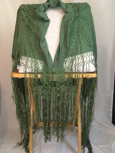 Antique 1920s green - antique, shawl