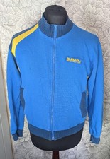 SUBARU Women’s Ladies Large Blue Full Zip Windbreaker Jacket Used Fair Condition