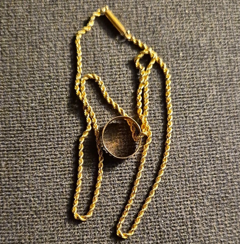 Metal rope chain necklace - metal,