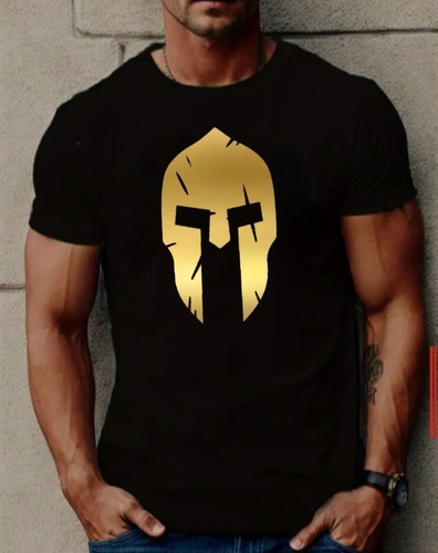 Spartan helmet tshirt mens gym - helmet,