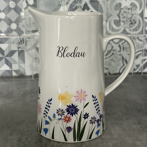 Ceramic jug with welsh boldau - jug,