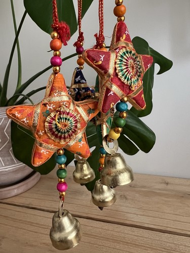 Handmade fabric star hanging - handmade,