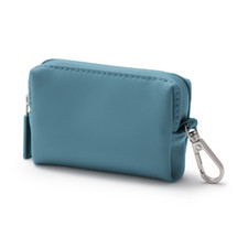 Muji Synthetic Leather Storage Cases Blue Mini 9x2.3x6cm From Japan