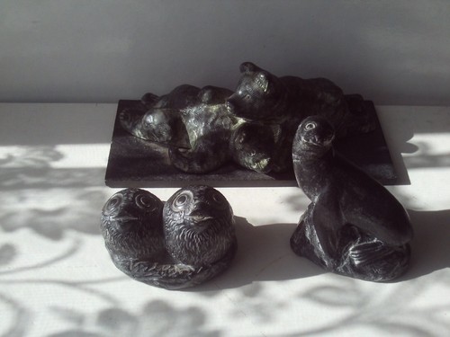 Inuit art seal bear 2 - inuit,