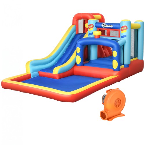Inflatable bouncy castle with