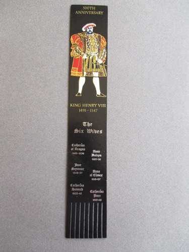 Leather bookmark king henry - bookmark,