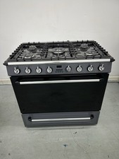 SMEG TR90GR SLATE GREY 90CM RANGE GAS COOKER WITH DUAL FUEL OVEN AND GRILL