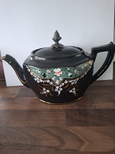Vintage black hand painted - vintage,