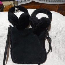 UGG Leather & Suede Medium Handbag Shoulder bag and matching ear muff x2 winter 