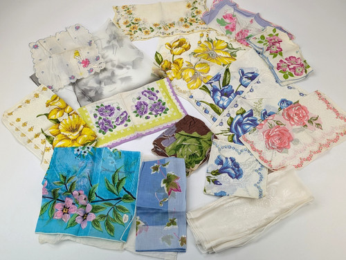 Lot vintage hankies - lot,