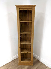 BOOKCASE Classic Pine 4 Shelf Tall Slim Farmhouse Country Chic FREE DELIVERY