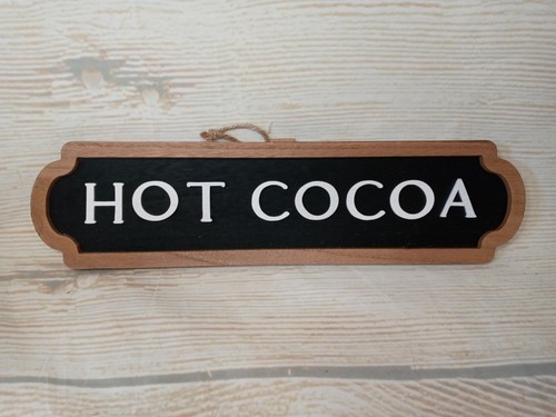 New hot cocoa wood frame - new!, cocoa"