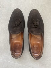 Alden 666 Mocha Kid Suede Tassel Loafers Size US 10 BD