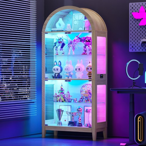 Arched display cabinet with - display,