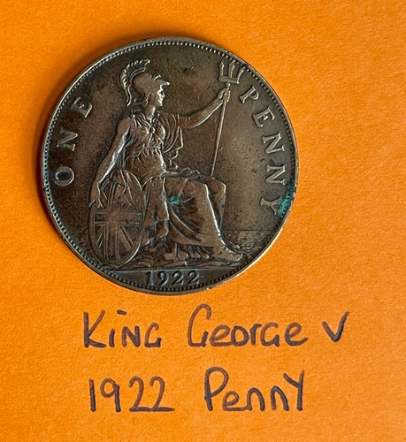 King george one penny - george,